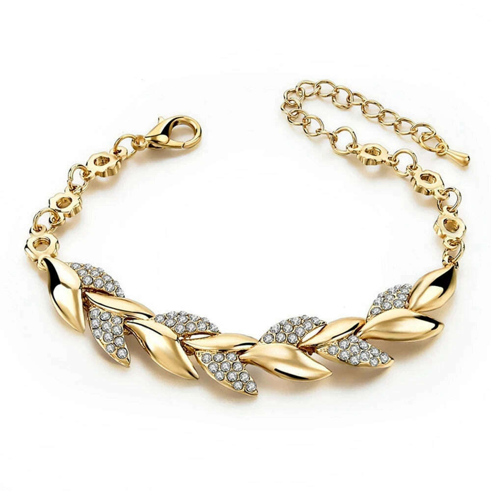925 Sterling Silver New Arrival Elegant Crystal Statement Bracelet For Women Girls Anniversary Gift Trendy Jewelry