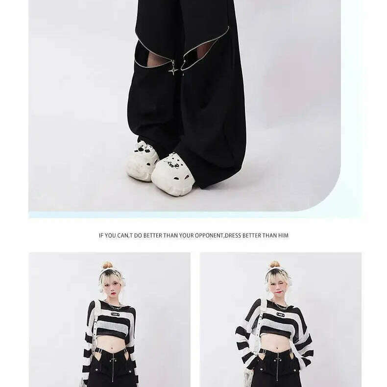 Spicy Girl Hollow Out Workwear Pants