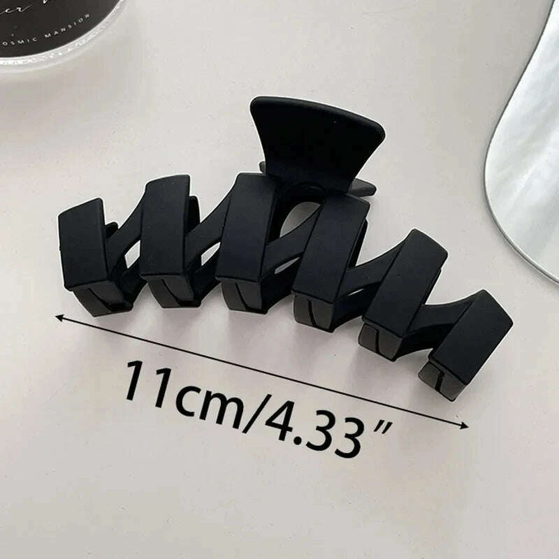 Large Black Letter Hair Clip