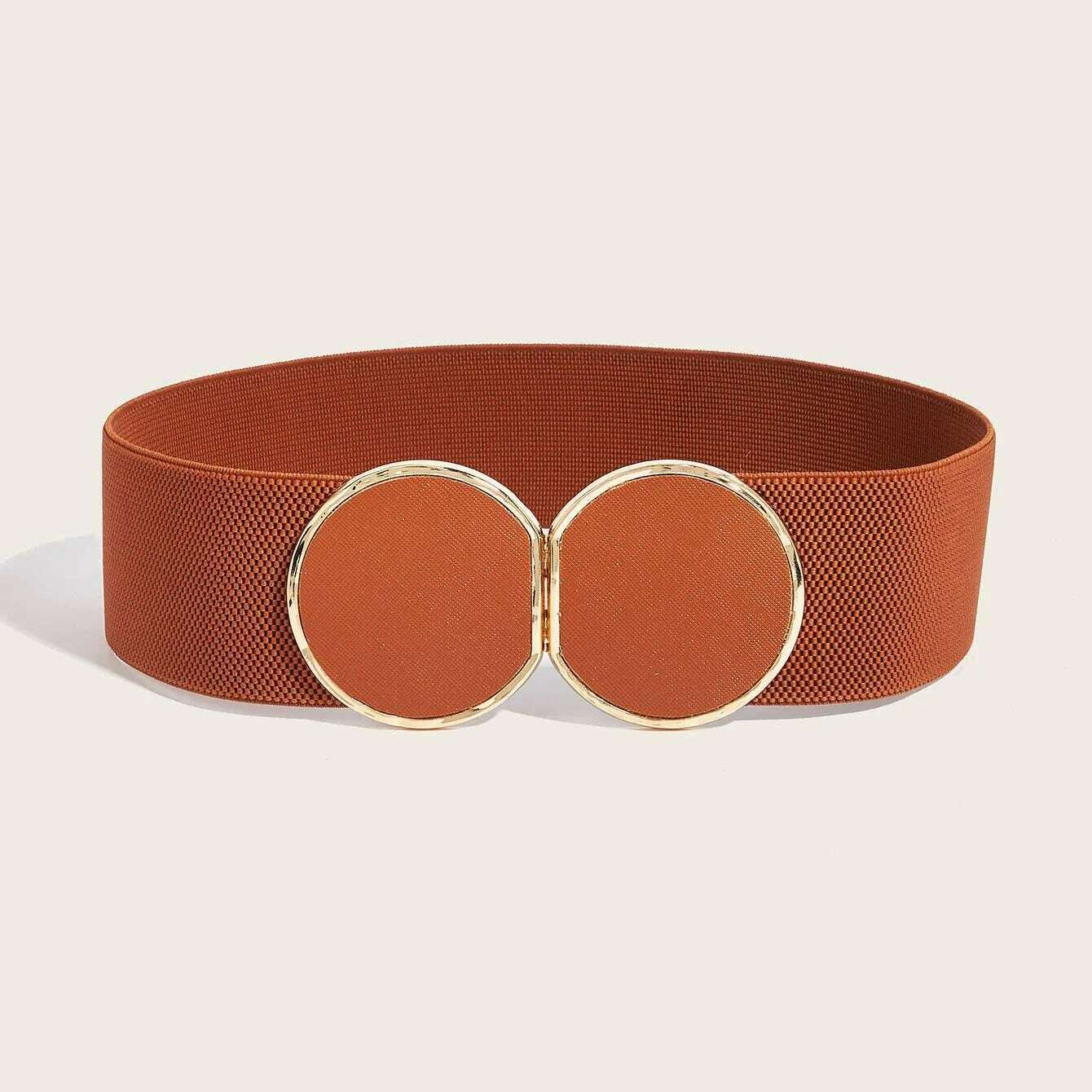 2024 High-Quality Elastic Wide Belt with Round Buckle