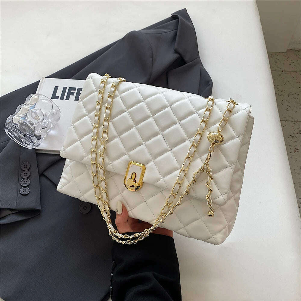 Burminsa Quilted Chain Shoulder Bag for Women