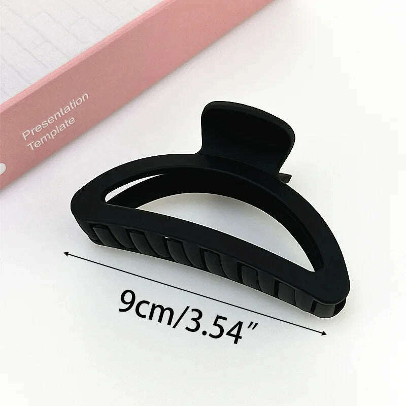 Large Black Letter Hair Clip