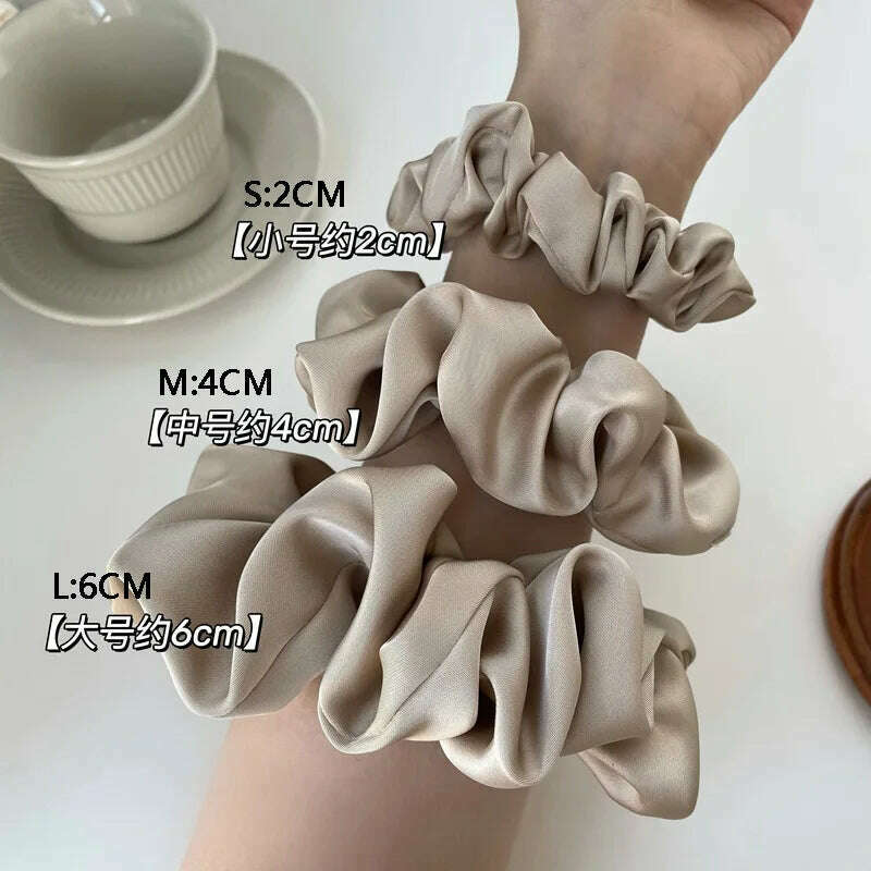 Oversize Satin Scrunchies Elastic Hair Ties