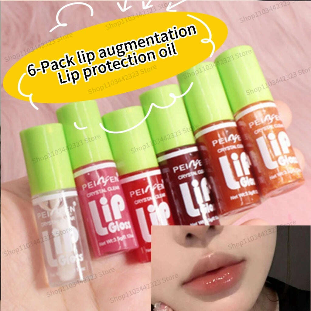 LANBENA 6-Pack Lip Care Oil Jelly – Moisturizing Lip Enrichment Oil