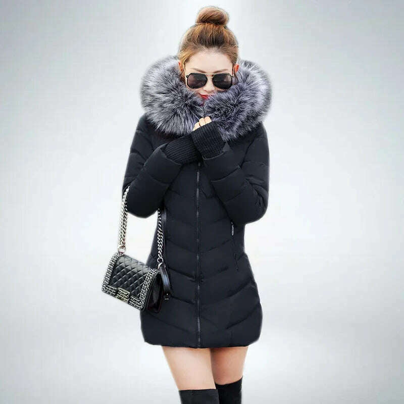 Fashion Slim Winter Jacket – Cotton Padded, Warm, Long Parka - D&M Boutique
