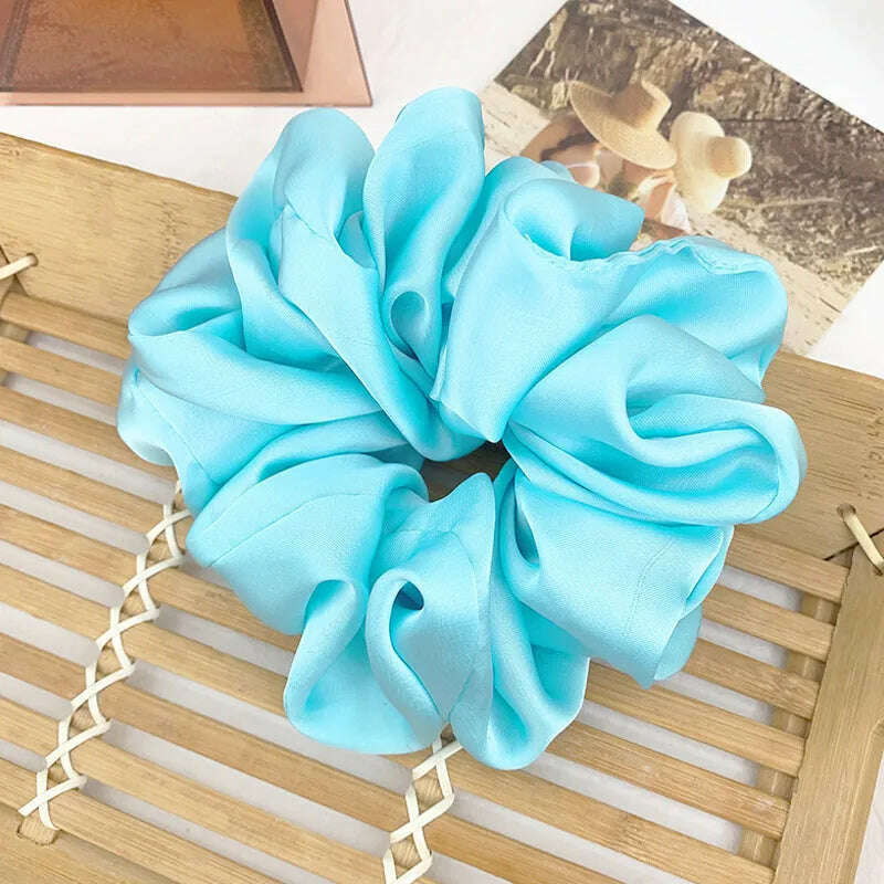 Silky Satin Hair Scrunchies for Women & Girls