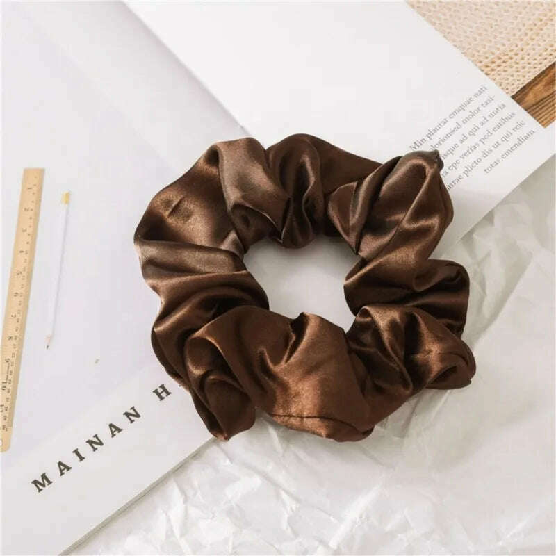 Satin Solid Color Scrunchies