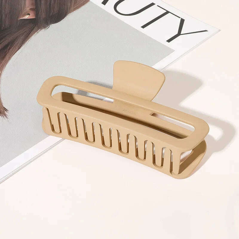 Large Matte Rectangle Hairpin