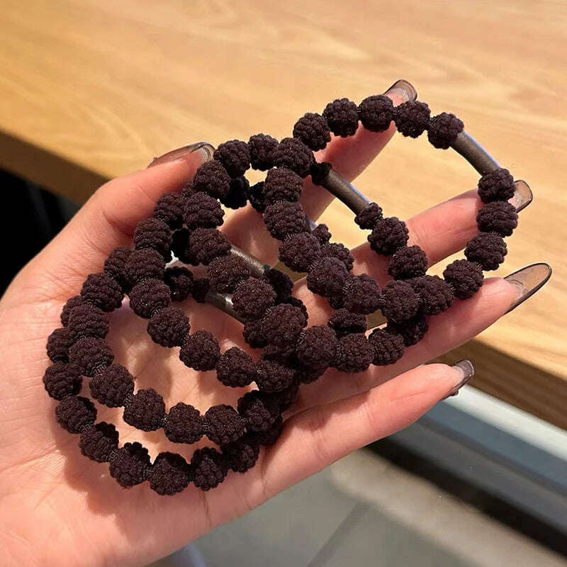 AWAYTR 5PCS Elastic Hair Bands for Women & Girls