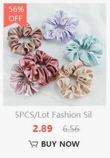 Satin Solid Color Scrunchies