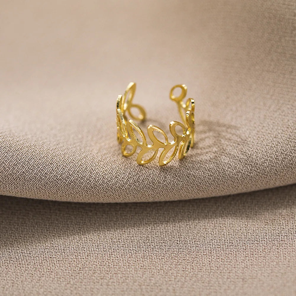 5-Piece Creative Leaf Design Earrings Set
