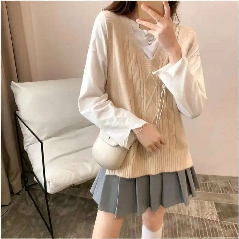 2024 Women's Knitted Vest: V-Neck, Sleeveless Pullover - D&M Boutique