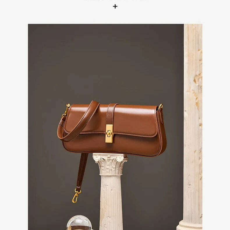 YANATARI Cowhide Leather Crossbody Bag - Vintage Luxury