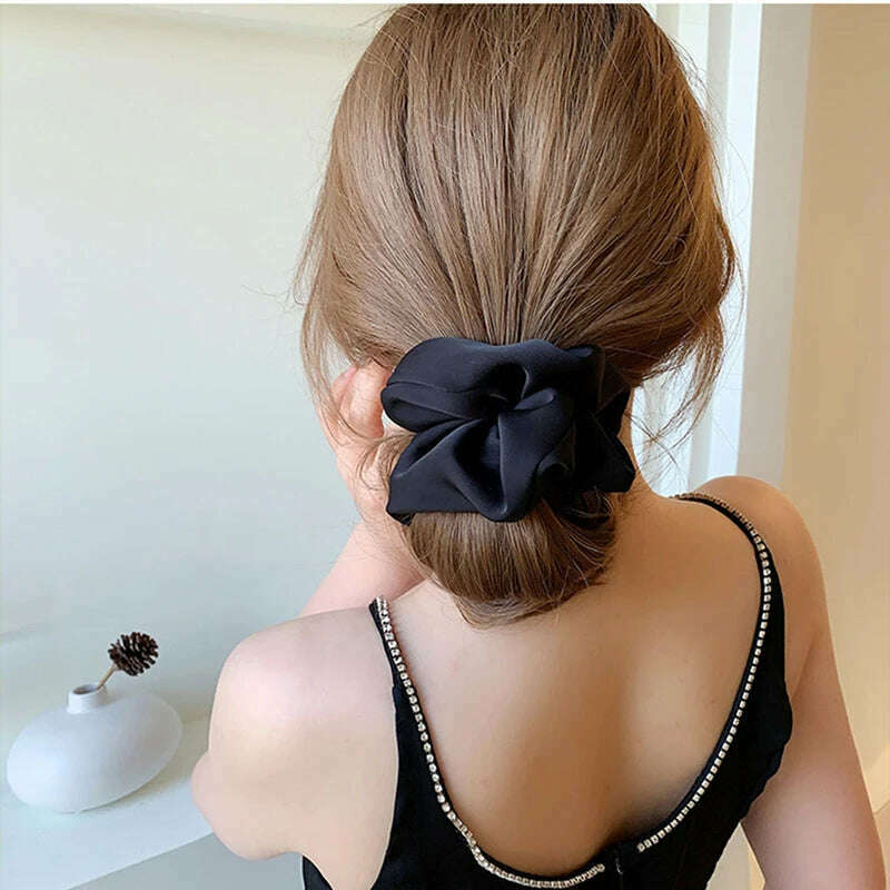 Elegant Silk Elastic Hair Band Scrunchie