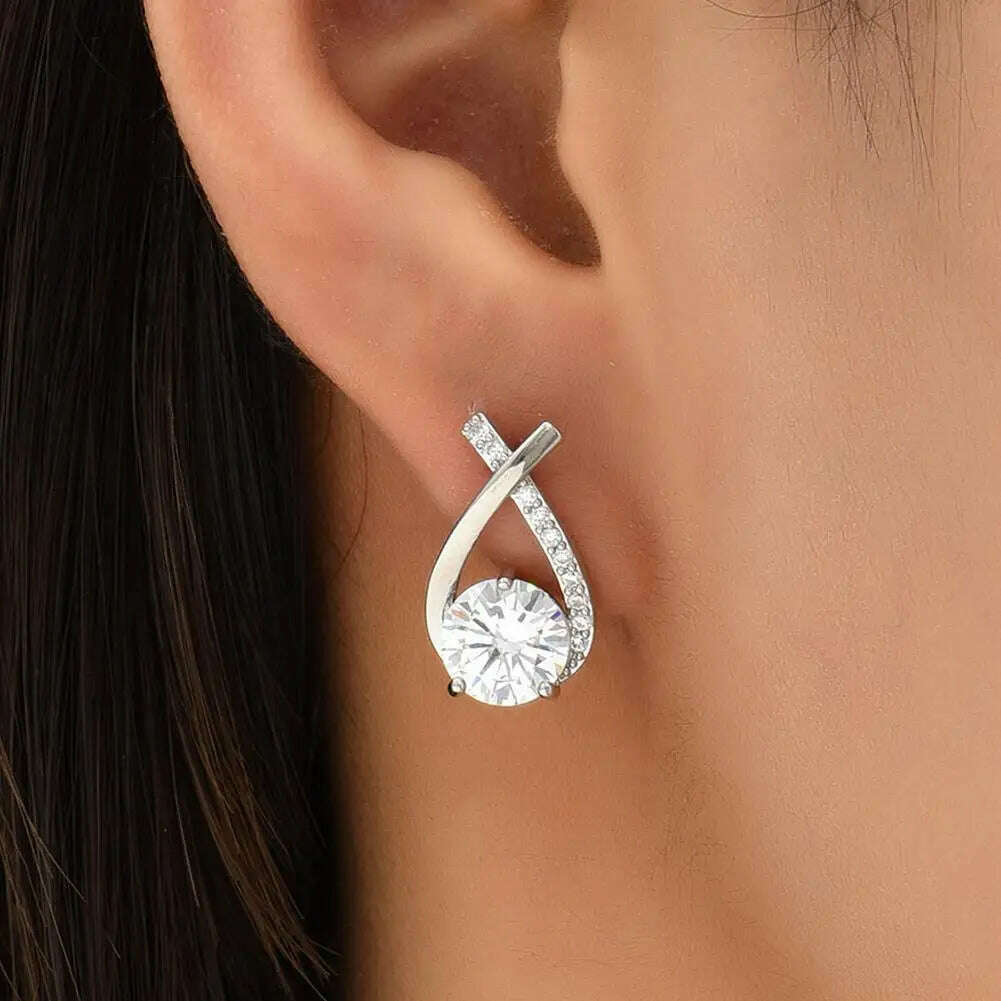 Elegant Cross Stud Earrings