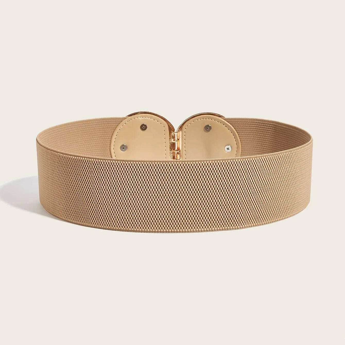 2024 High-Quality Elastic Wide Belt with Round Buckle