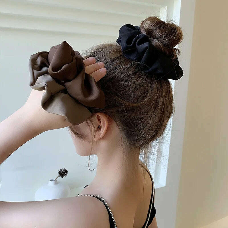 Elegant Silk Elastic Hair Band Scrunchie