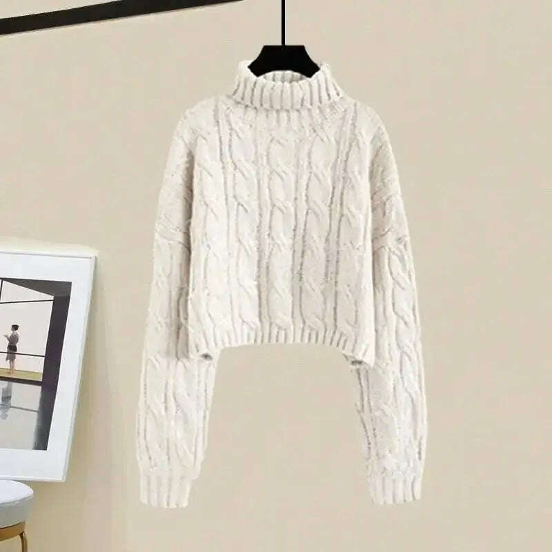 2024 Women's Autumn Slimming Sweater Skirt Set Plus Size