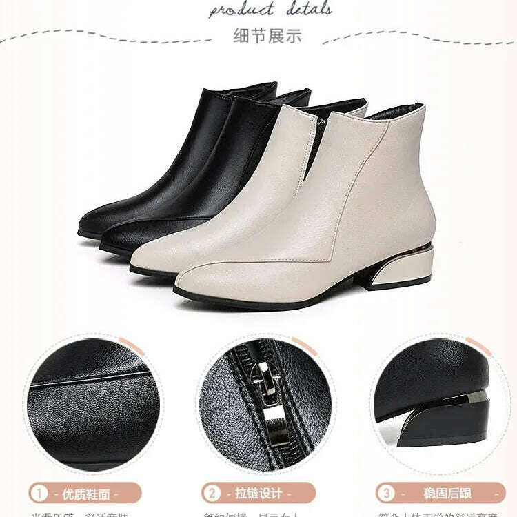 YTJZSLLL Women's Pointed Toe Ankle Boots