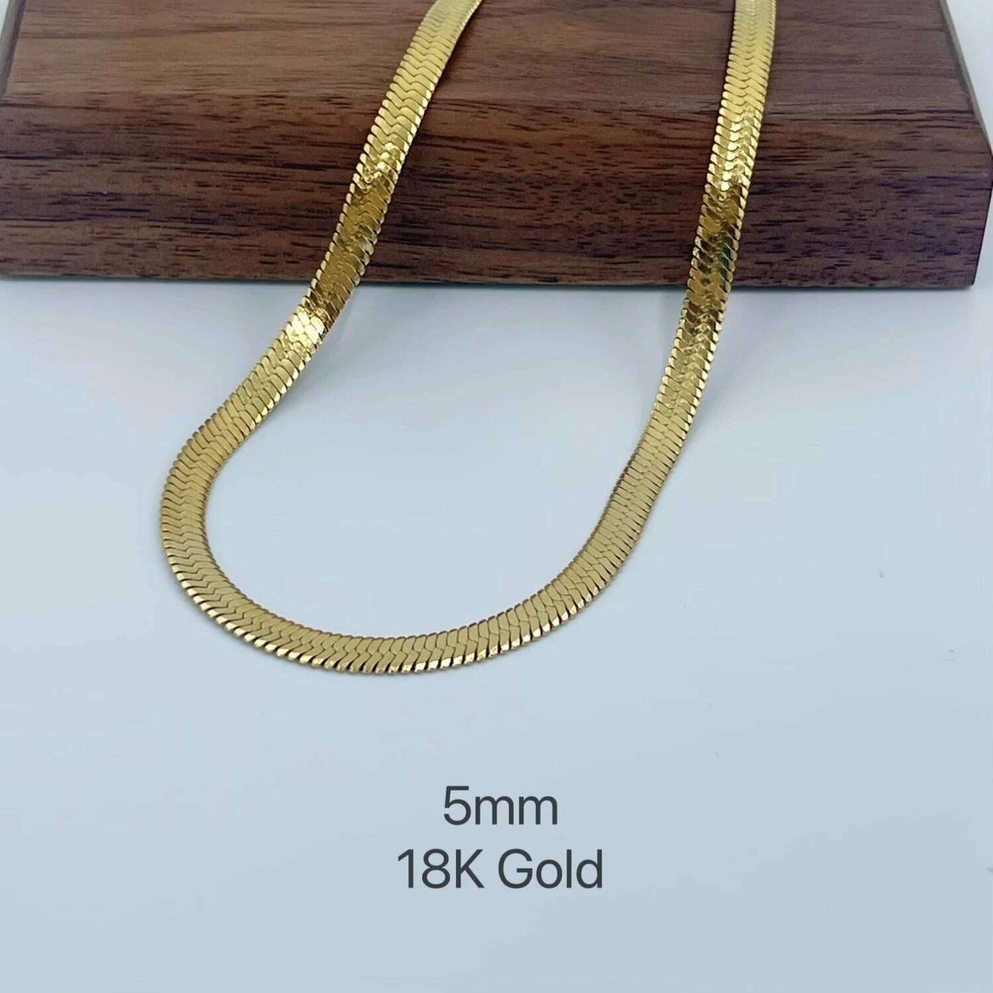 Minimalist Unisex Snake Chain Necklace Choker Stainless Steel Herringbone Gold Color Fashion Jewelry Gift For Her Women and Men