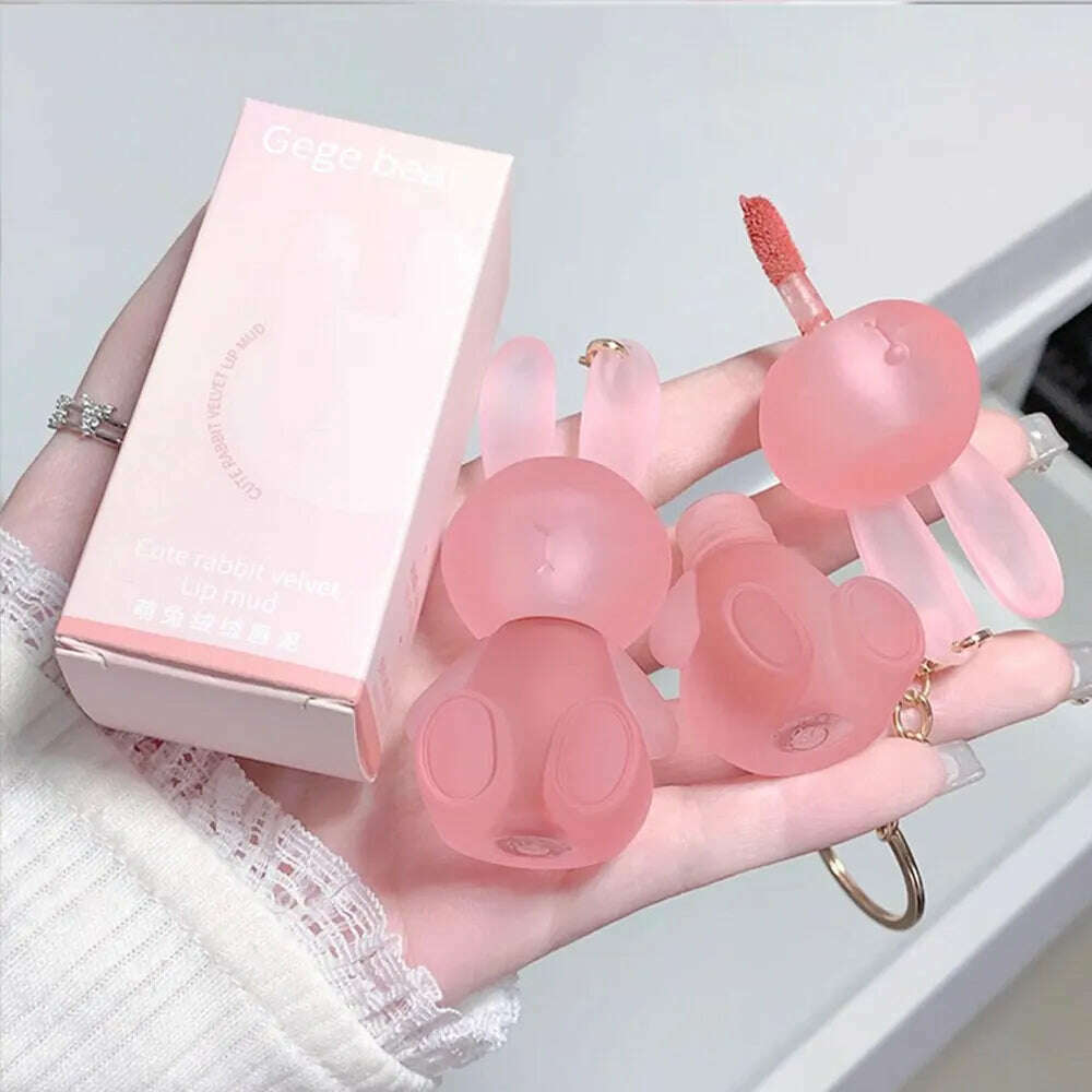 Gege Bear Rabbit Lip Glaze – Matte Velvet Lip Clay