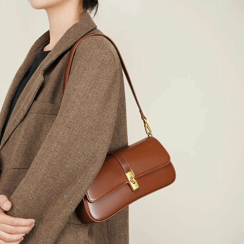 YANATARI Cowhide Leather Crossbody Bag - Vintage Luxury