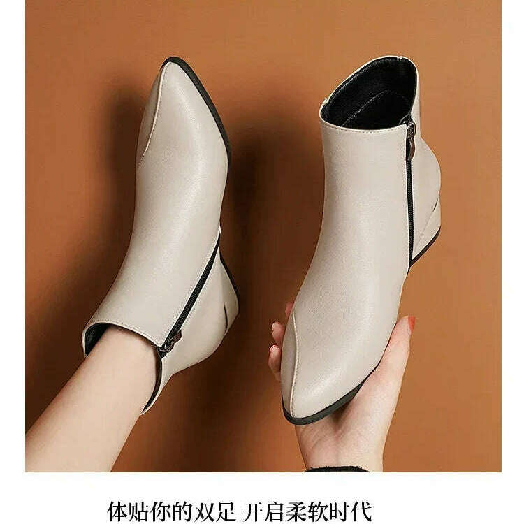 YTJZSLLL Women's Pointed Toe Ankle Boots