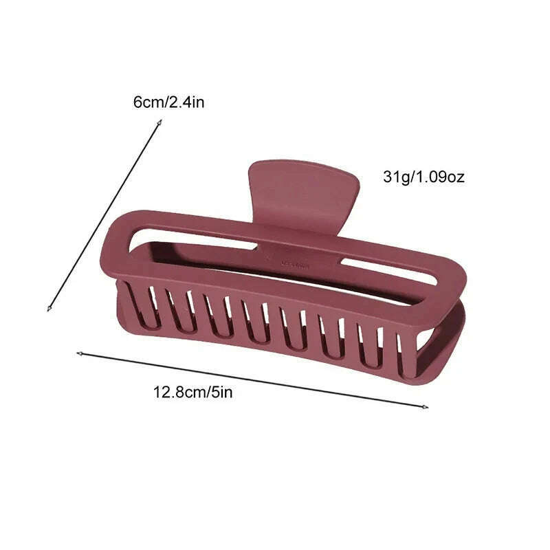 Large Matte Rectangle Hairpin