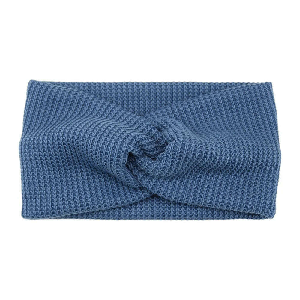 Korean Winter Wide Knitting Cross Headband