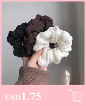 Flannel Oversized Velvet Hair Scrunchie for Women
