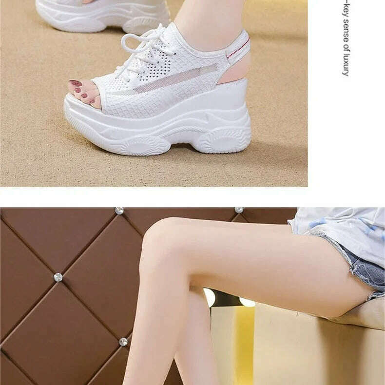 Summer Wedge Heel Sandals - Elastic Cloth & Thick Sole