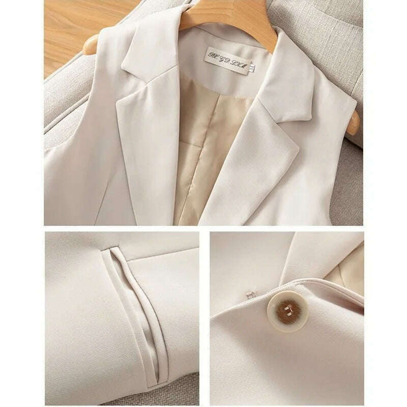 2024 Women's Striped Slim Blazer Vest – Chic & Stylish - D&M Boutique