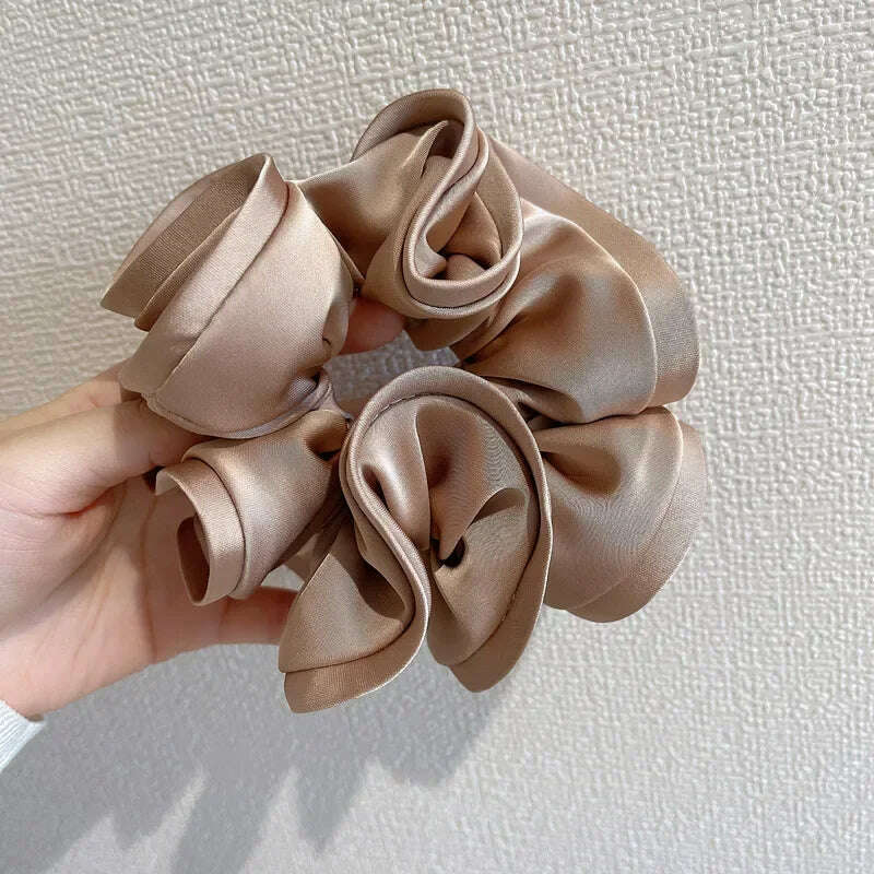 Korean Fashion Big Size Scrunchie Ruffle Hair Bands