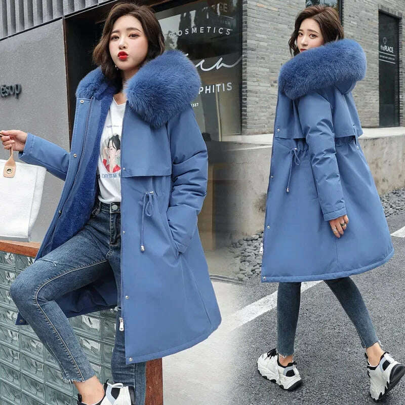 2024 Winter Parka – Hooded, Wool Liner, Fur Collar, Padded, 6XL