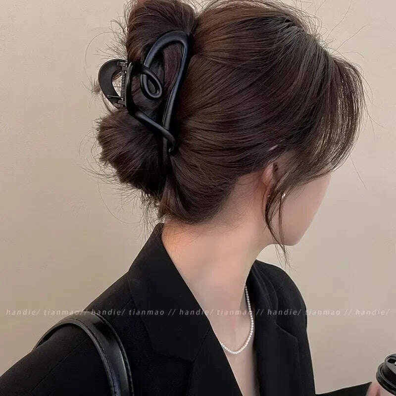 Vintage Heart Shape Plastic Hair Claw