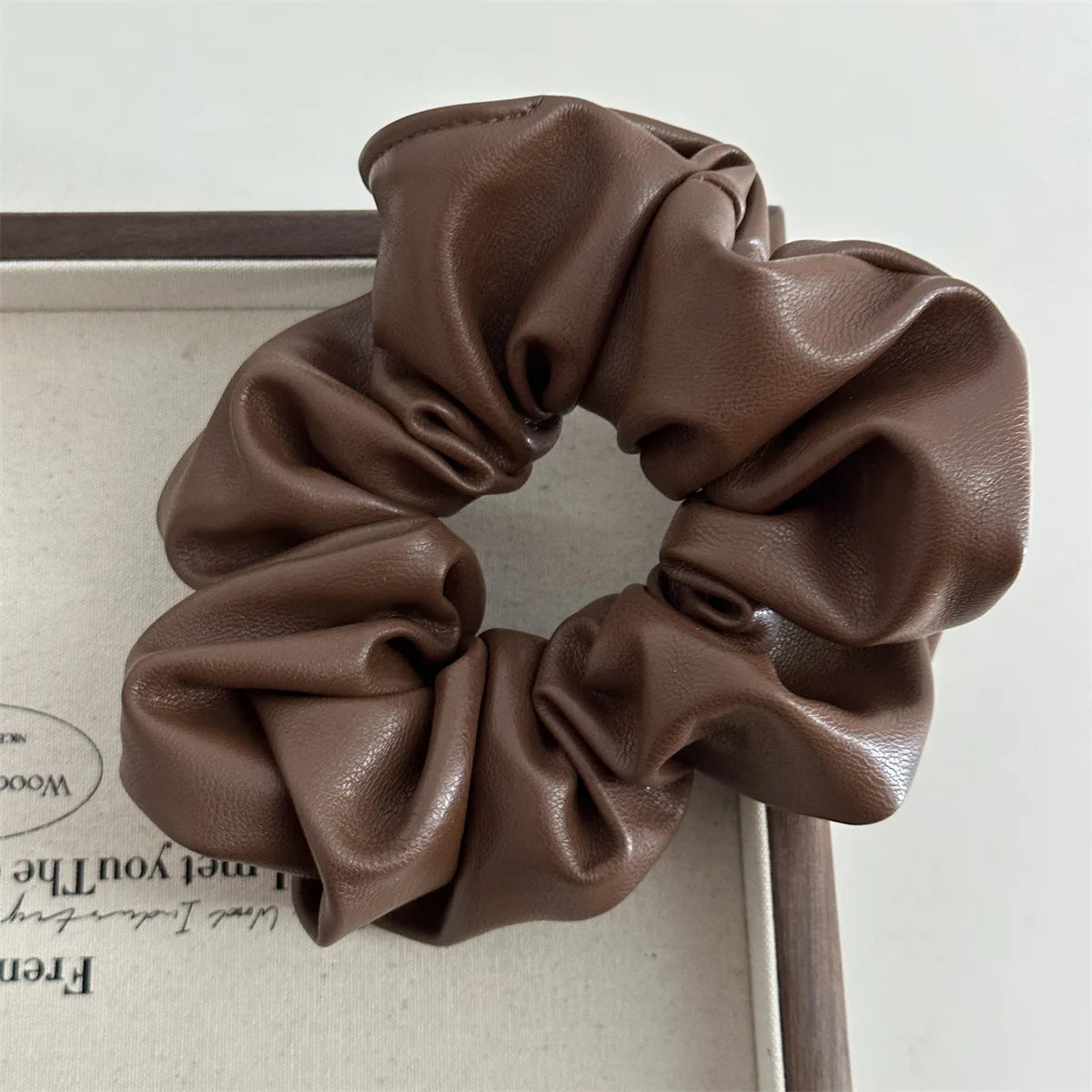 Women Artificial Leather Scrunchies