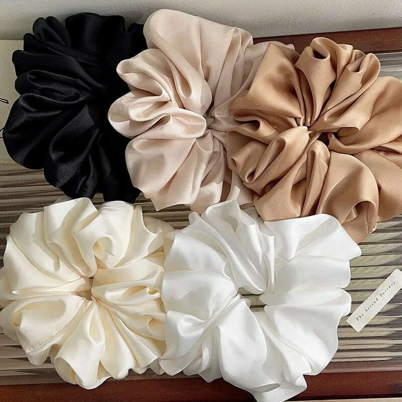 Oversize Satin Scrunchies Elastic Hair Bands