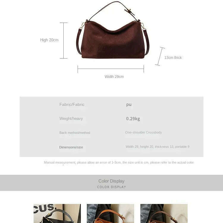 2024 Advanced Retro Textured Shoulder Bag - Large Capacity