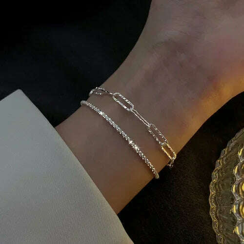 925 Sterling Silver Pearl Knots Bracelet for Women
