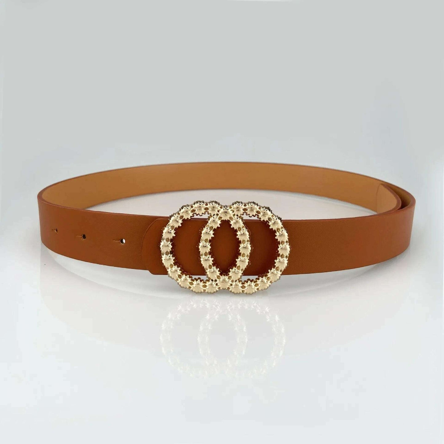 Green PU Leather Women's Fashion Belt