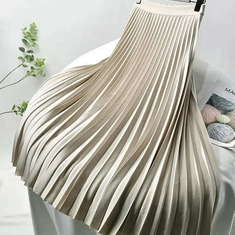 Designer Pleated Skirt – High Waist, Elegant, Luxury Fashion - D&M Boutique