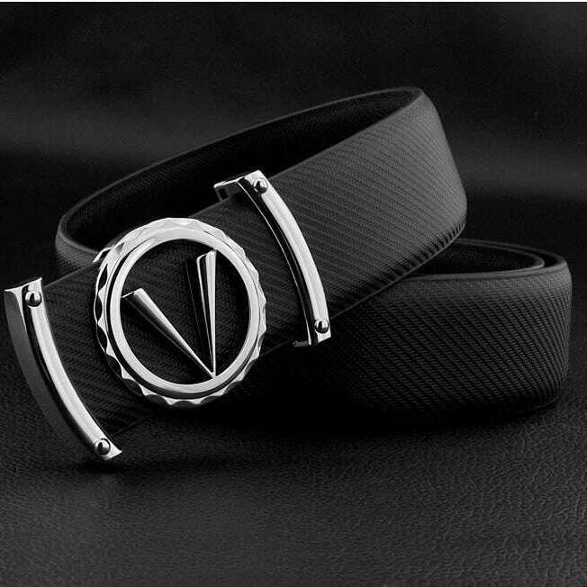 3.3cm Luxury Letter V Designer Leather Belt