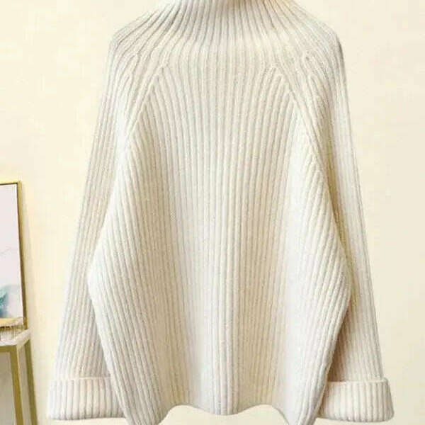 Winter Knitwear Set: Turtleneck Sweater & Wide-Leg Pants - D&M Boutique