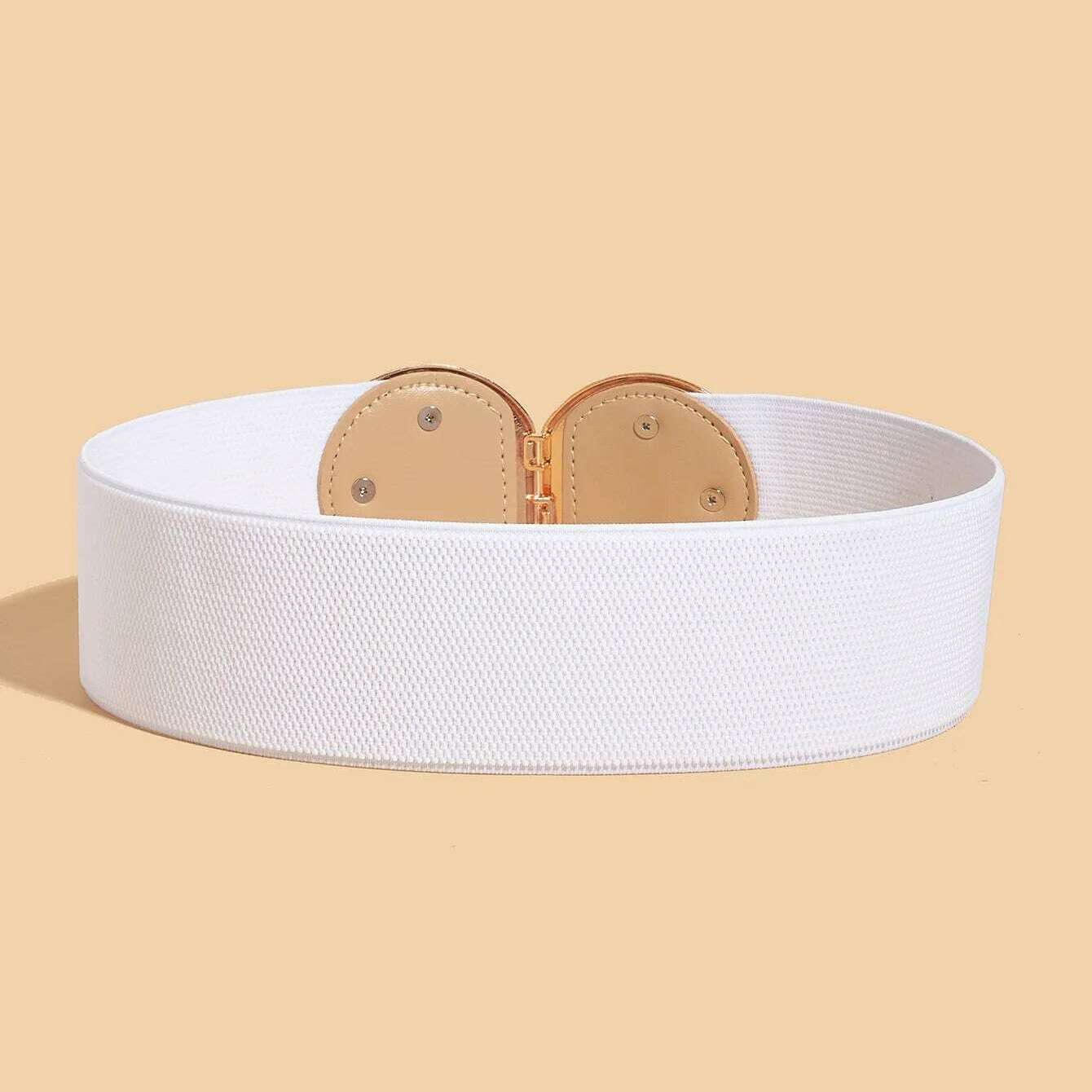 2024 High-Quality Elastic Wide Belt with Round Buckle