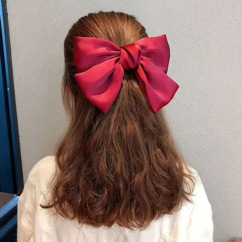 Elegant Fabric Hair Bow Hairpin