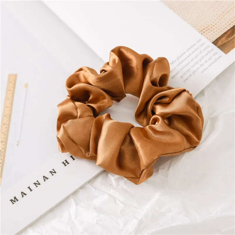 Satin Solid Color Scrunchies