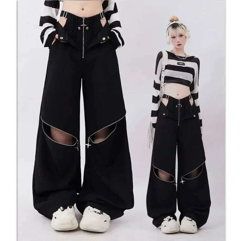 Spicy Girl Hollow Out Workwear Pants