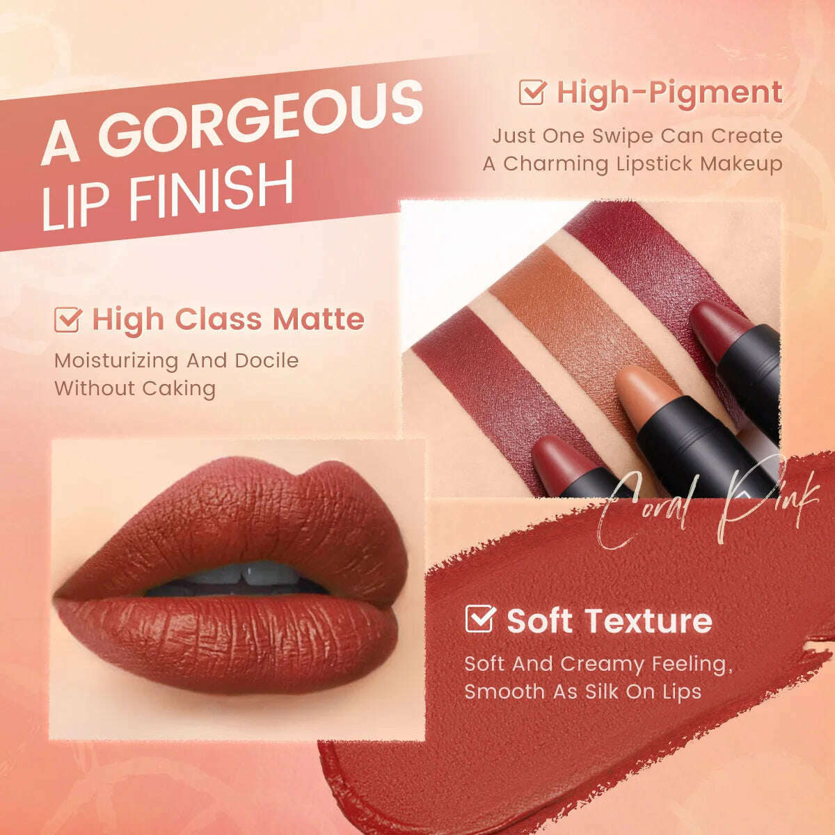 FOCALLURE Matte Lipstick Pencil