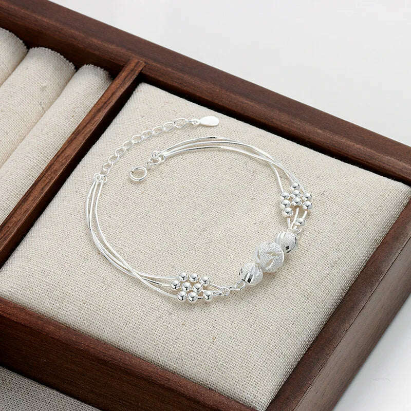 Luxury 925 Sterling Silver Adjustable Bracelet for Women