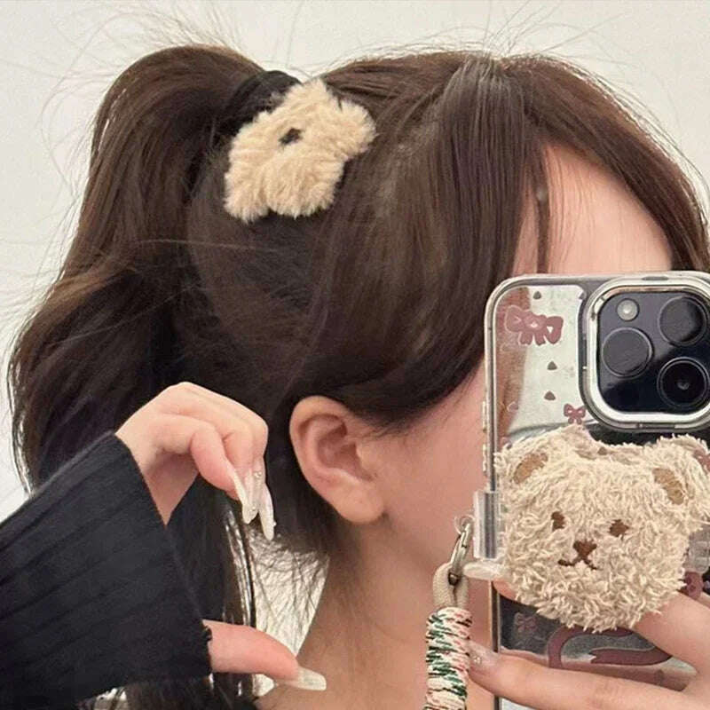 Winter Plush Y2K Star Hair Clips – Fluffy Fashion Hairpins